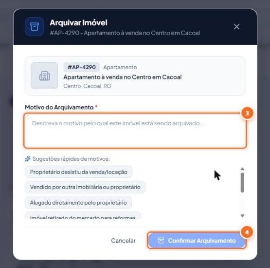 Escreva o motivo