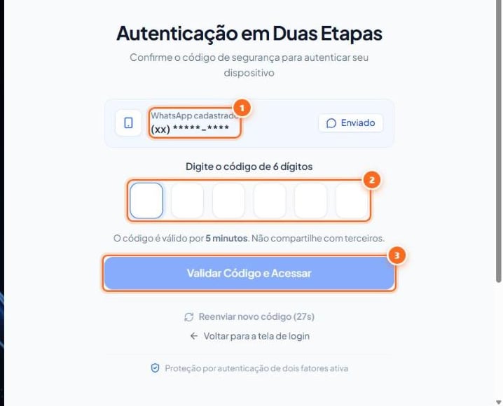 Veja o código no seu WhatsApp