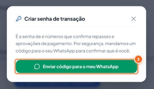 Peça o código ao WhatsApp